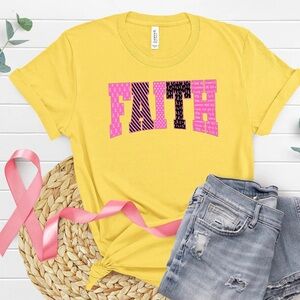 Gildan Yellow Faith Graphic Tee